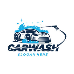 Obraz premium Car Wash Logo Emblem Design Template Automotive Isolated on a White Background