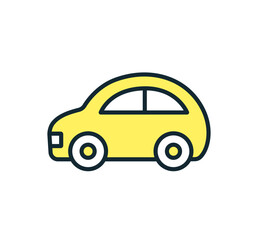 自動車のアイコン。シンプルな車のベクターイラスト素材。