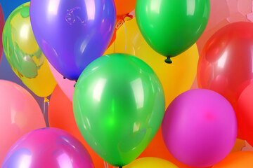 Colorful and fun party balloons background. Colorful balloons background. 3d render illustration. Party concept.