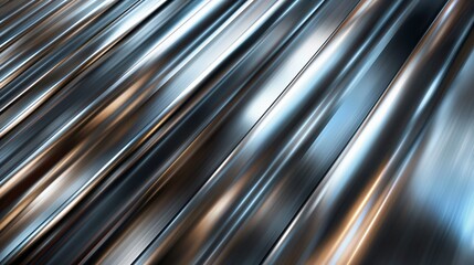 A blurred view of a shiny metallic surface reflecting light and creating abstract patterns