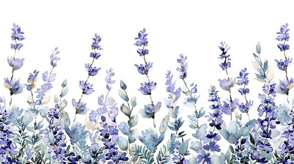   A high-resolution image showcases a close-up of vibrant blue flowers against a pristine white backdrop, giving the illusion of a watercolor painting
