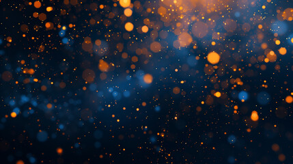 abstract dark bleu background with gold particles, Christmas or new year background. Beautiful...