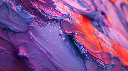 purple and orange paint swashes background