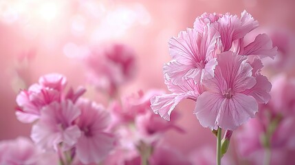  A close-up of pink flowers against a blurred backdrop of pink blooms in the foreground