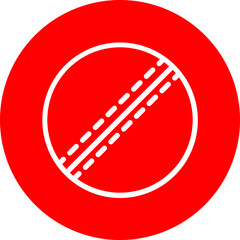 cricketball Flat Icon Design