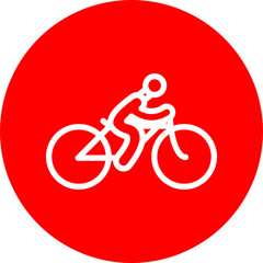 cycling Flat Icon Design