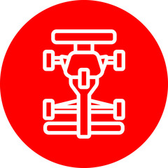 formula car Flat Icon Design