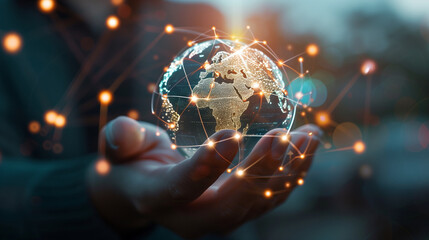 Person Holding Small Globe