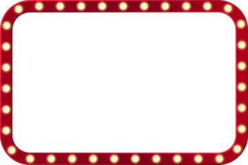 Retro light box frame border with 6 : 4 aspect ratio, for web, presentation, thumbnail, cut out, png isolated on transparent background. © i_fleurs