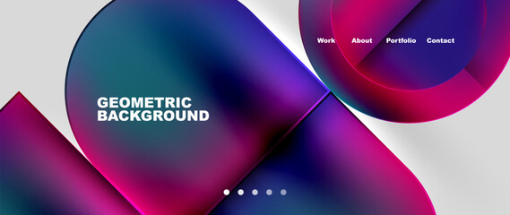 Geometric abstract glassmorphism with circles and squares. Vector Illustration For Wallpaper, Banner, Background, Card, Book Illustration, landing page