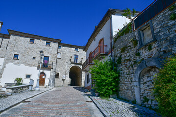 A street in San Marco dei Cavoti, a town in Campania in Italy.