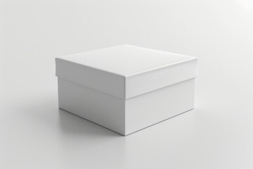 Fototapeta premium White Box Packaging Mockup on Isolated Background created with Generative AI