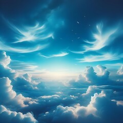 blue sky with clouds