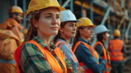 Construction Team of Focused Women