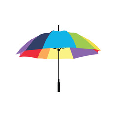 umbrella clipart. rainbow-themed umbrella clipart or illustration isolated on a white background.