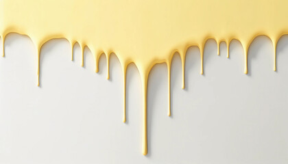 垂れる液体　滴る絵の具　壁紙　芸術的　黄色