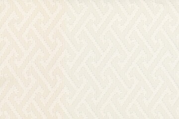 embroidered geometric luxury fabric texture background close up, detailed light neutral color woven linen backdrop, furniture cloth textile material, modern cotton clothing weave pattern