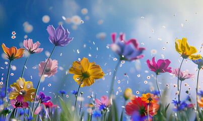 crocus daisy flowers in the garden - spring flowers