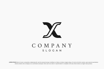 logo letter x modern monogram simple