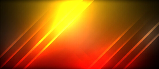 Neon glowing circle rays, light round lines in the dark, planet style neon wave lines. Energetic electric concept design for wallpaper, banner, background