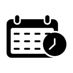 calendar planning solid icon vector design