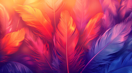 Obraz premium colorful feather background