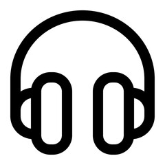 Headphones Icon in Line Style