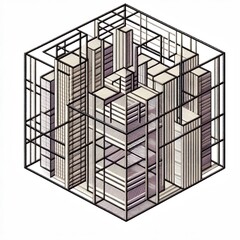 Abstract Geometric Embroidery Design  Modern Patterns for Creative Projects  Microstock Image