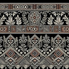 Abstract Geometric Embroidery Design  Modern Patterns for Creative Projects  Microstock Image