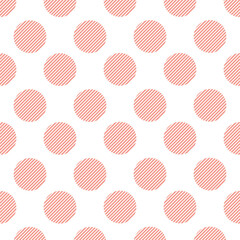 Pink dot seamless pattern. Texture from squares for - plaid, tablecloths, clothes, shirts, dresses, paper, bedding, blankets, quilts and other textile products. Vector illustration.