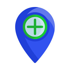 New location icon vector illustration in flat style