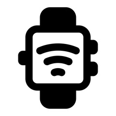 Smart Watch Icon in Solid Style