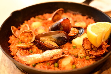 魚介のパエリア