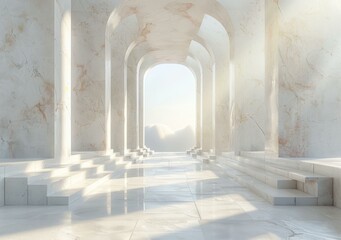 Obraz premium Marble Archway Corridor