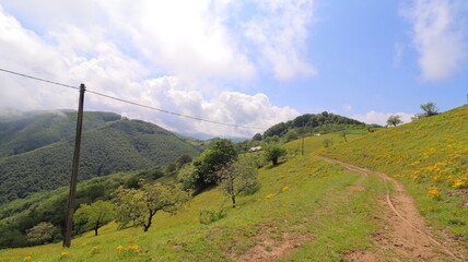 landscape with clouds