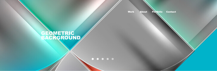 Fototapeta premium Circle triangle geometric web site page template. Vector Illustration For Wallpaper, Banner, Background, Card, Book Illustration, landing page