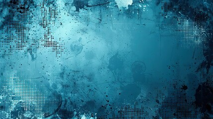   A grungy blue background with numerous dots covering the base of the grungy surface