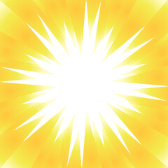 Obraz premium 黄色のグラデーションの集中線の素材