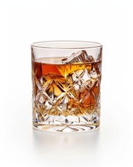 Old Fashioned Whiskey Cocktail Isolated on a White Background. Generative AI.