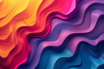 Abstract background with vibrant wavy shapes
