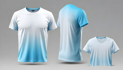 Mockup template white t shirt round neck men and women 5