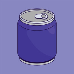 Soda can vector icon. soda can illustration vector. soda beverage icon.