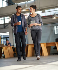 Tablet, business partners or creative people for planning, communication and preview of online...