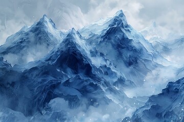 A snow-covered mountain