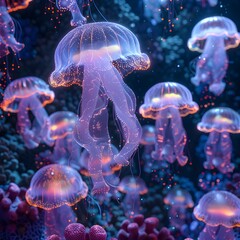 Dive into the Luminous Depths A of Bioluminescent Underwater Realms