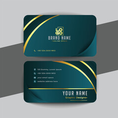 luxury golden business card template design set