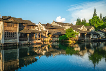 Scenery of Wuzhen, a historic scenic town in Zhejiang Province, China - Powered by Adobe