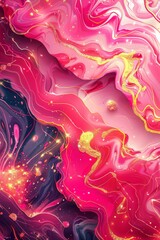 Abstract Marble Stone seamless Pattern Texture with Gold and Multicolored Accents. Great as design inspiration for banners prints poster