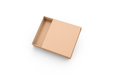 Kraft Paper Packaging Box Isolated 3d illustration 