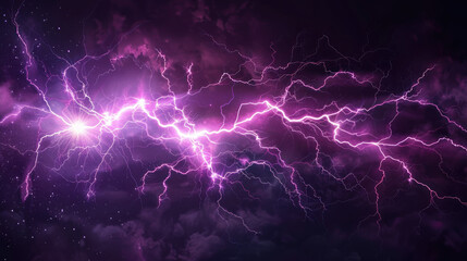 A flash of lightning and thunder spark on a transparent background. Modern lightning, electricity blast, or thunderbolt in the sky. Natural phenomenon.
